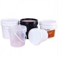 Custom Food Grade Clear Chocolate Sauce PP Material Plastic Pail with Lid for 1kg Honey Plastic Bucket with Logo